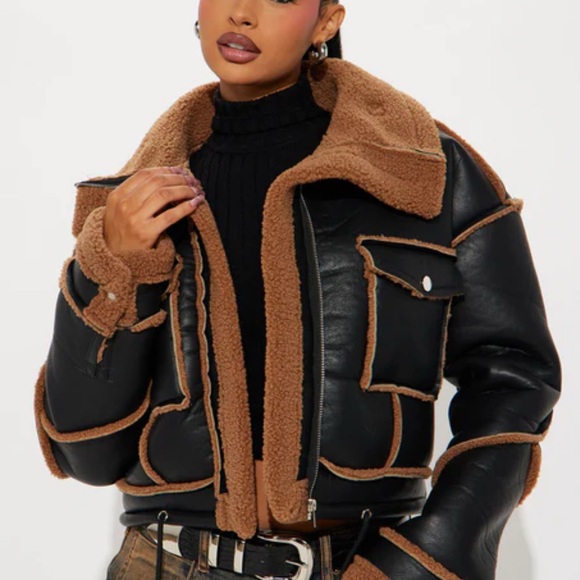 Fashion Nova Jackets & Blazers - Women's Black and Brown Jacket
